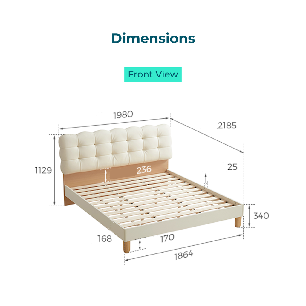 Brie Solid Wood Bed