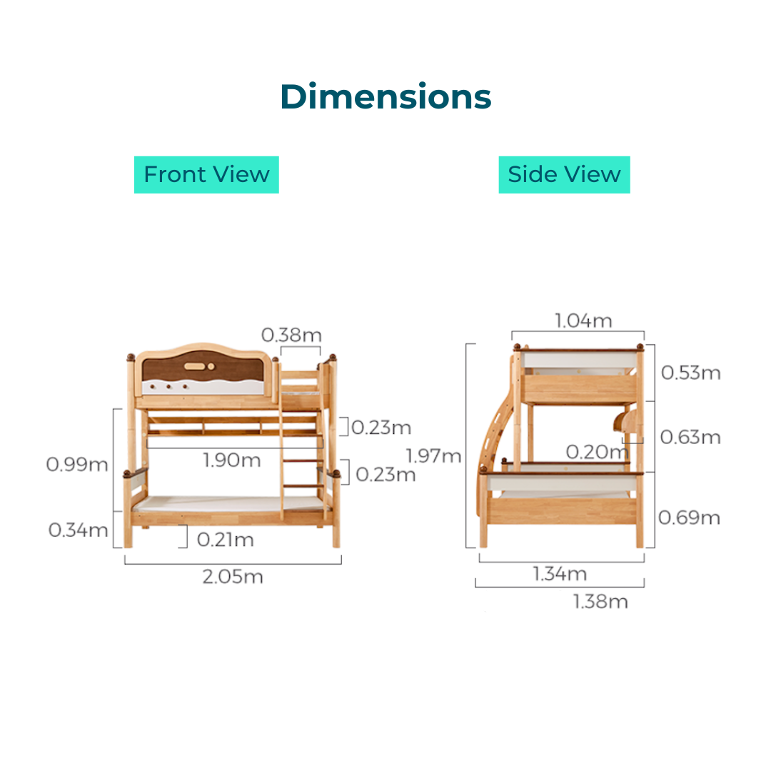 Thaddeus Solid Wood Bunk Bed