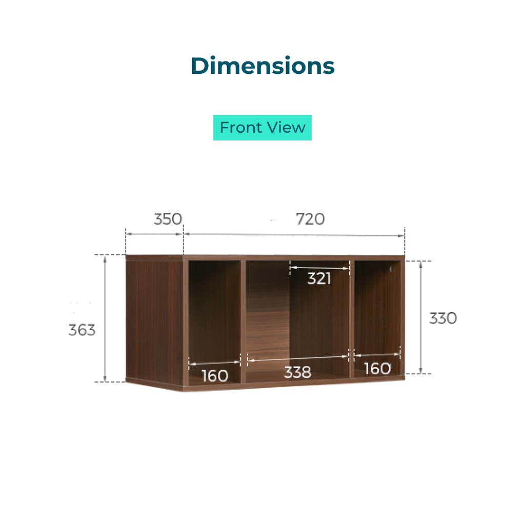 Royce Open Walnut Cabinet 