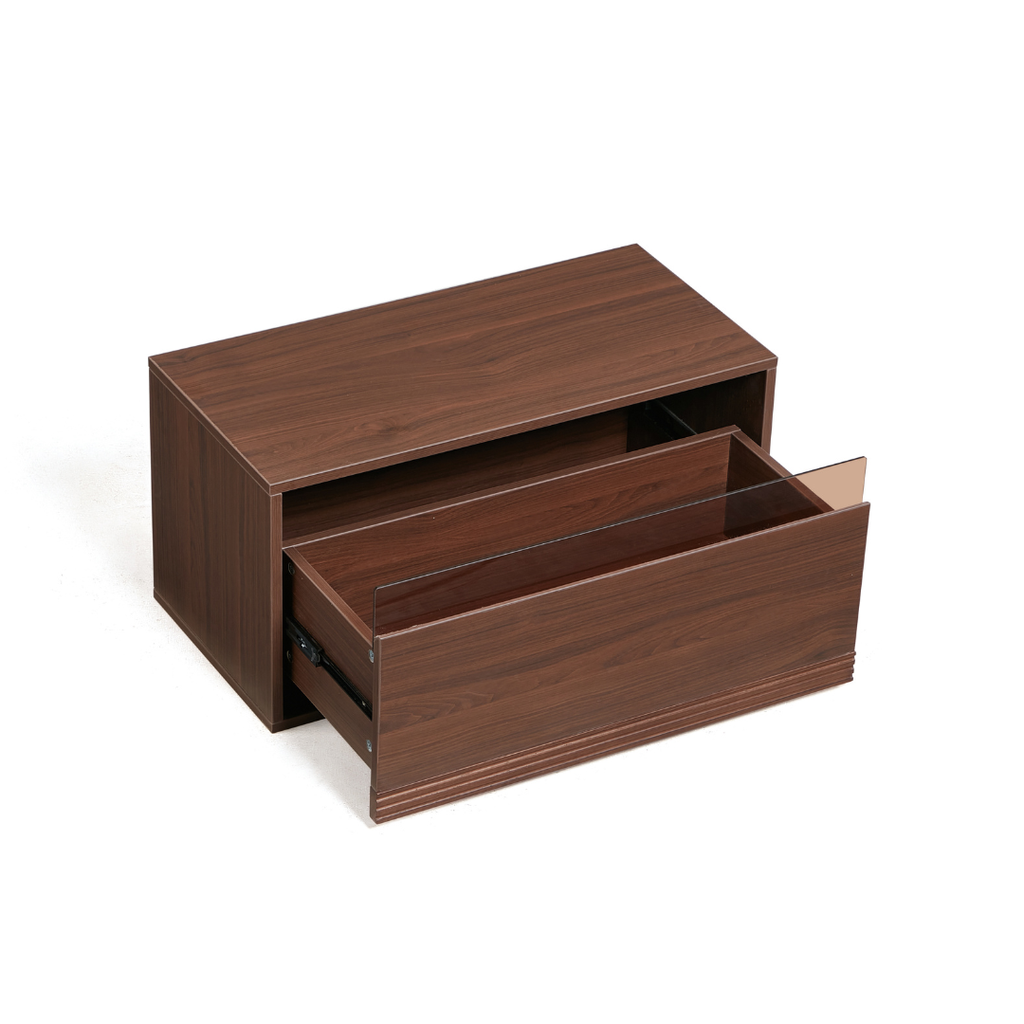 Royce Single-Drawer Walnut Cabinet