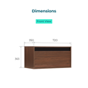 Royce Single-Drawer Walnut Cabinet