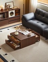 Royce Double-Drawer Walnut Cabinet