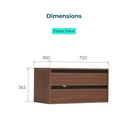 Royce Double-Drawer Walnut Cabinet
