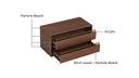 Royce Double-Drawer Walnut Cabinet