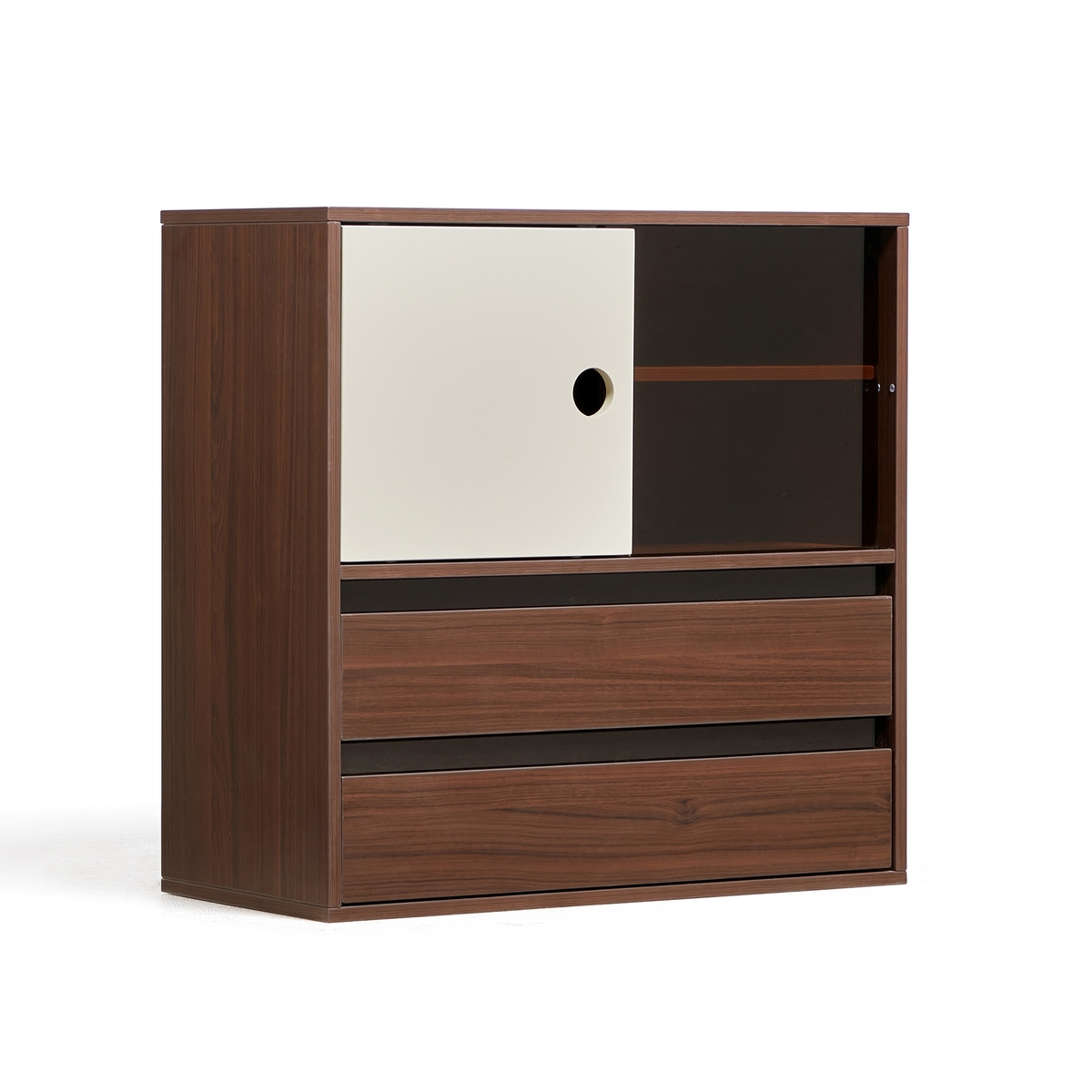 Royce Double-Layer Walnut Cabinet 