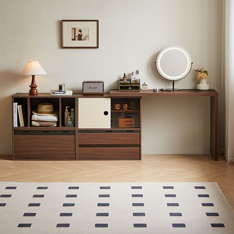 Royce Double-Layer Walnut Cabinet 