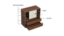 Royce Double-Layer Walnut Cabinet 