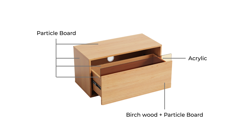 Rex Single-Drawer Wood Cabinet