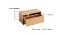 Rex Single-Drawer Wood Cabinet