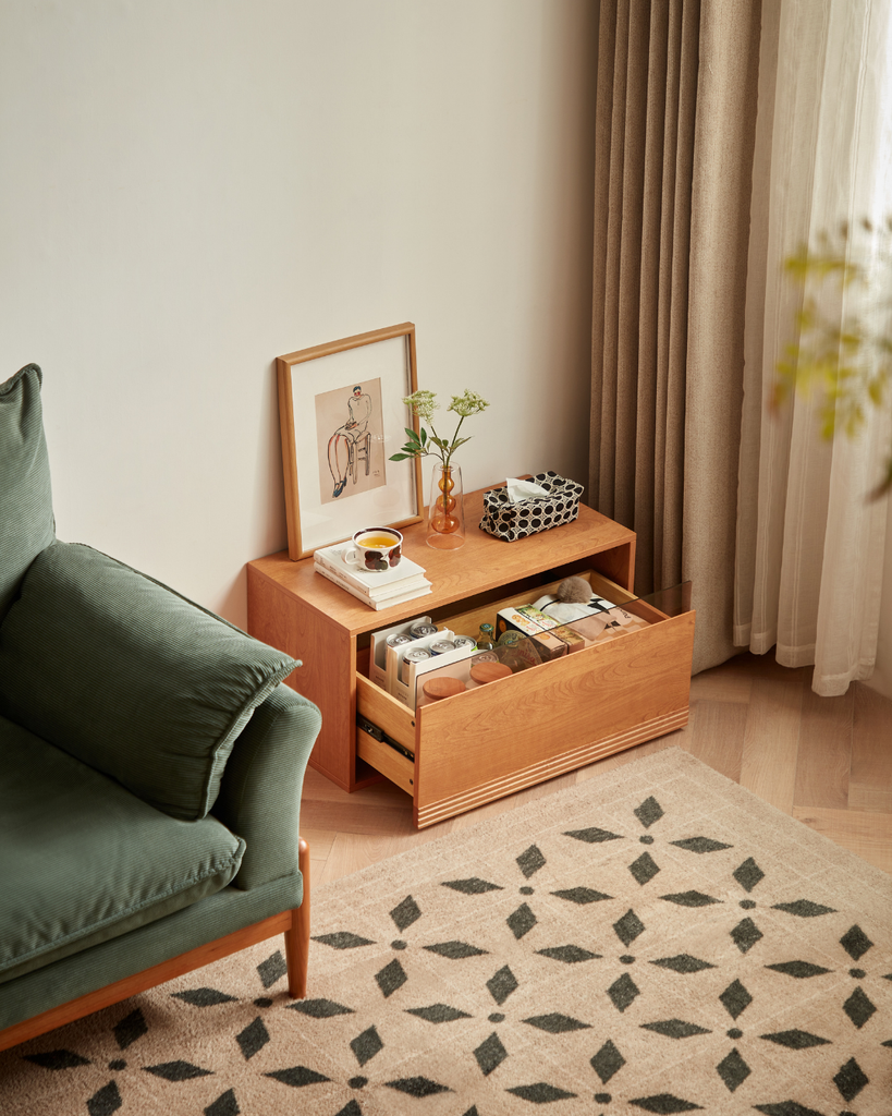 Rex Single-Drawer Wood Cabinet