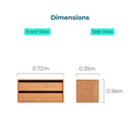 Rex Double-Drawer Wood Cabinet