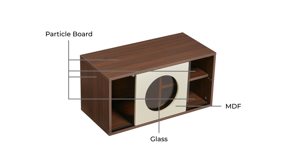 Rex Sliding-Door Wood Cabinet 