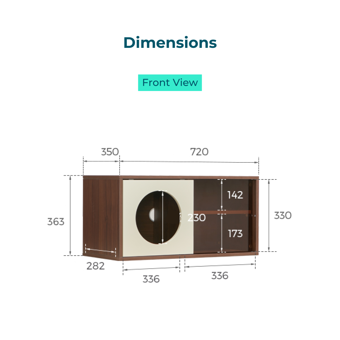 Rex Sliding-Door Wood Cabinet 