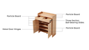 Meiya Wood Melamine Shoe Cabinet