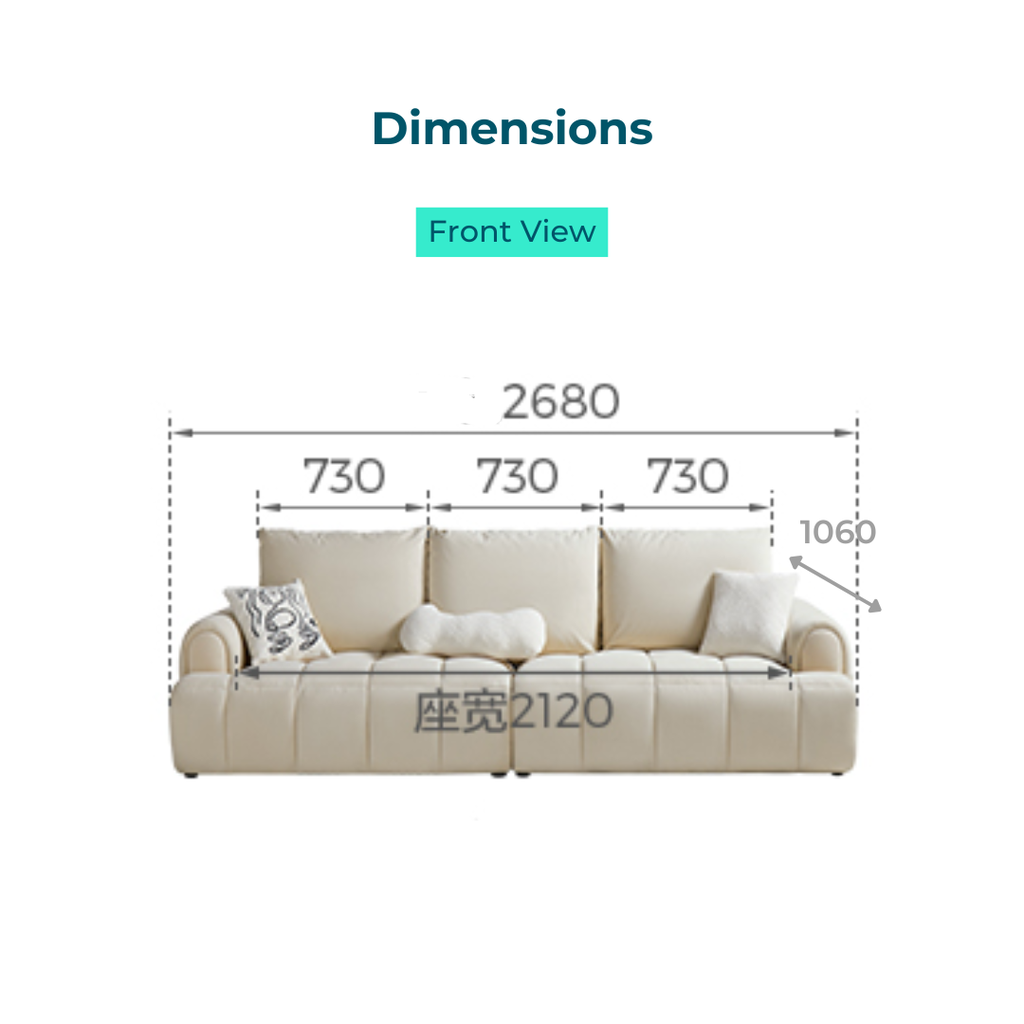 Ross Brown Fabric Sofa 
