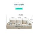 Ross Brown Fabric Sofa 