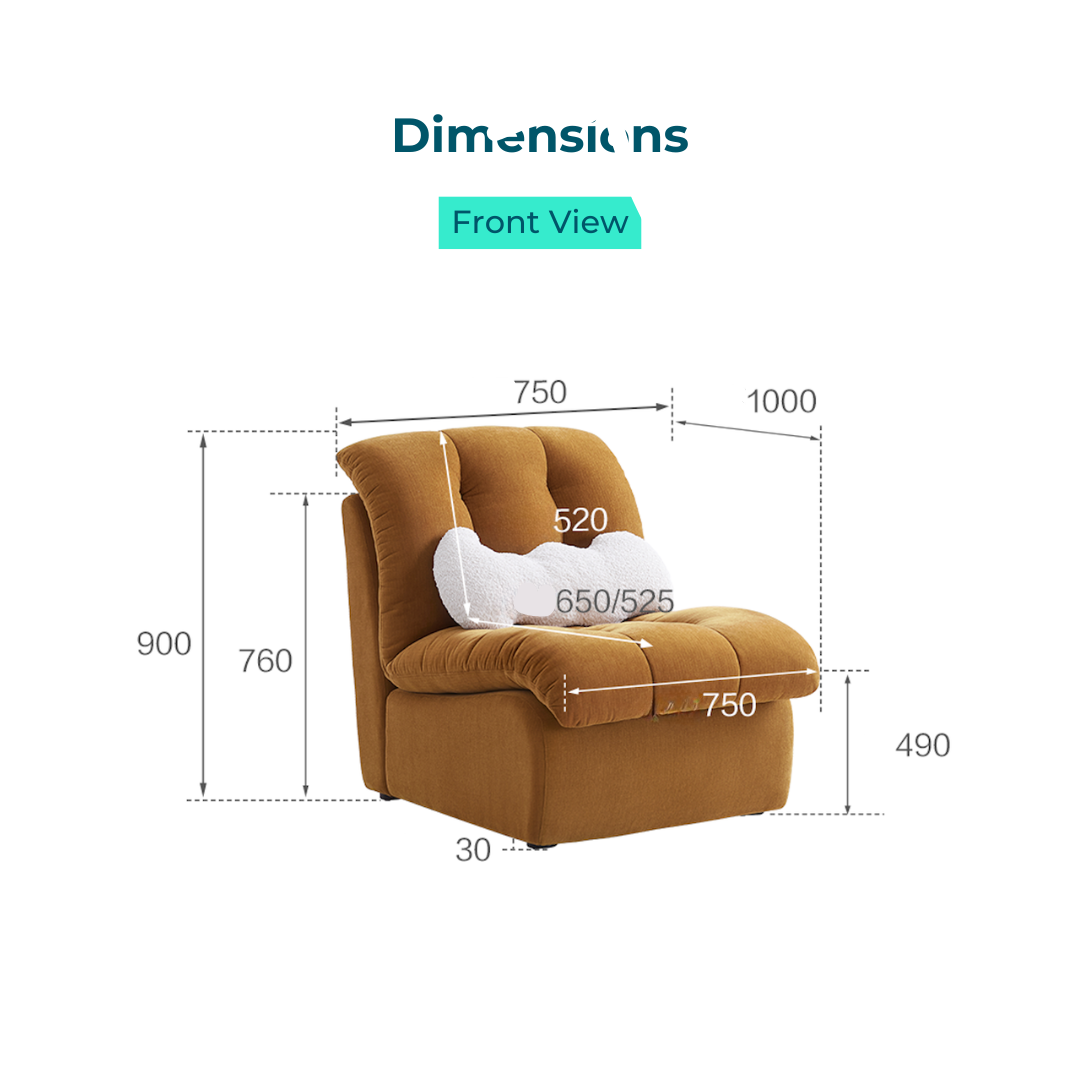 Angelie Green Single Sofa 