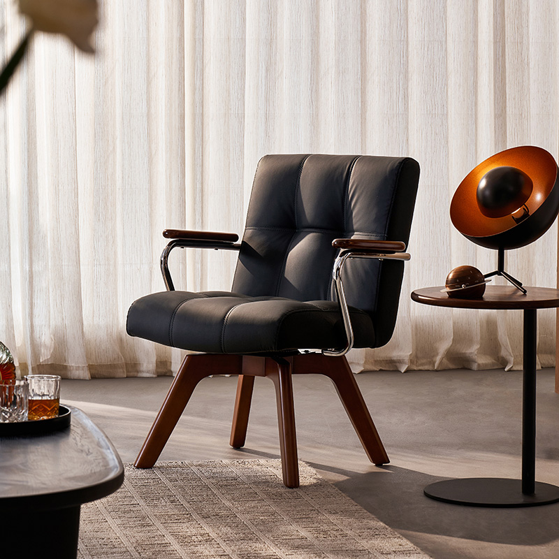 Lorenzo Computer Chair Solid Wood Legs