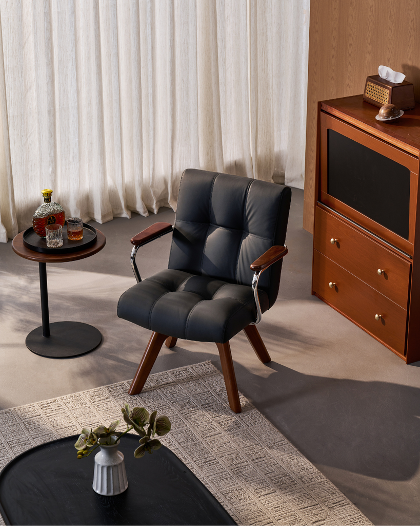 Lorenzo Computer Chair Solid Wood Legs