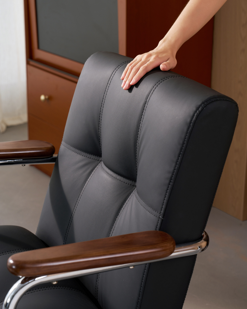 Lorenzo Computer Chair Solid Wood Legs
