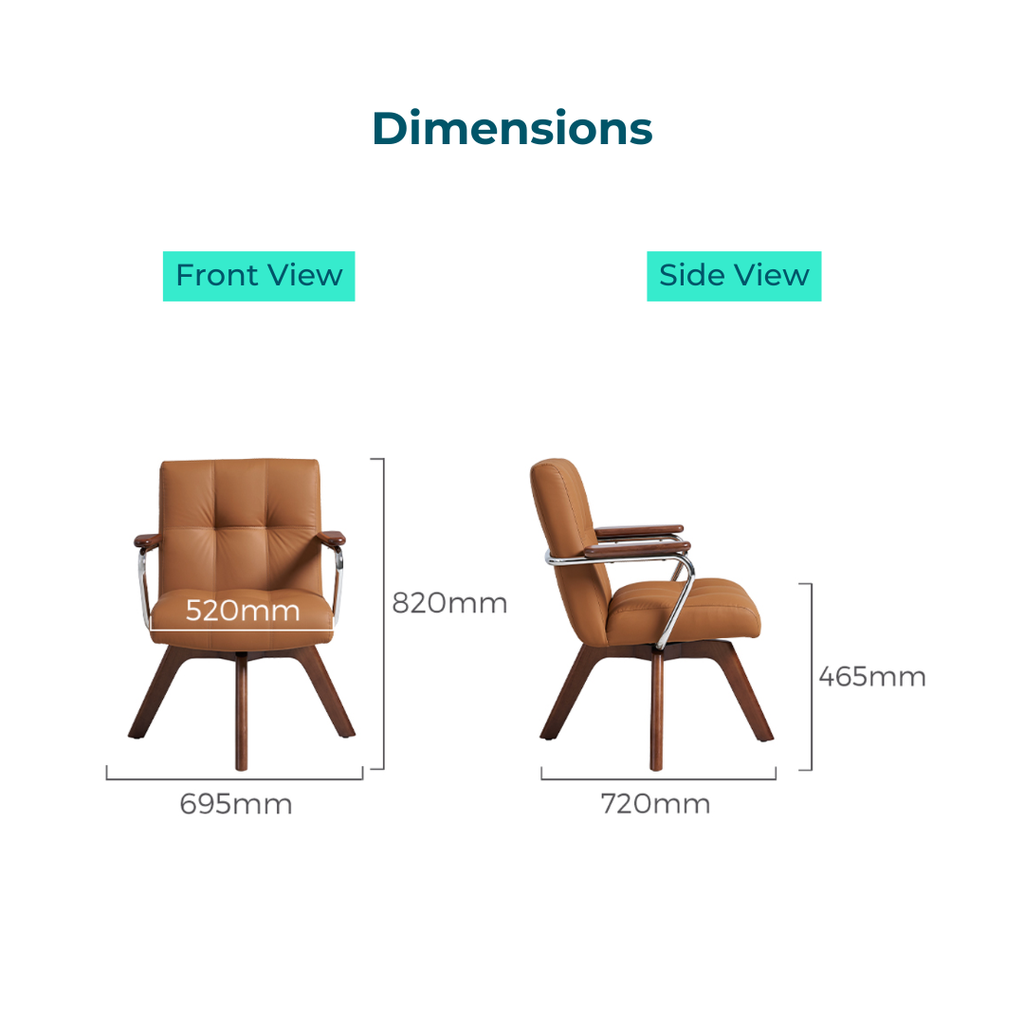 Lorenzo Computer Chair Solid Wood Legs