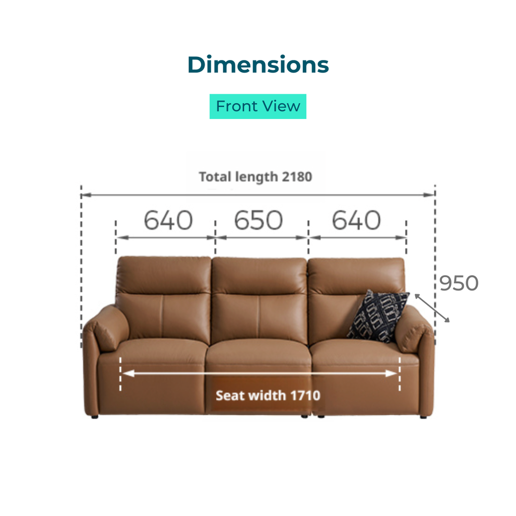 Marj Coffee Leather Sofa