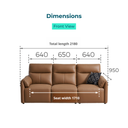 Marj Coffee Leather Sofa