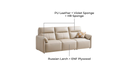 Marj Coffee Leather Sofa