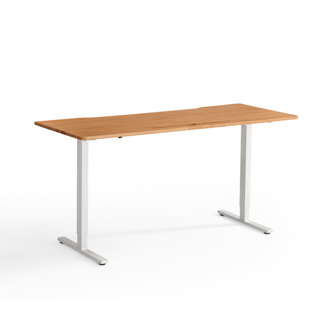 Odeth Solid Wood Electric Adjustable Table 