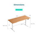Odeth Solid Wood Electric Adjustable Table 