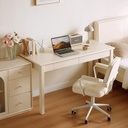 Odelia White Solid Wood Study Desk 