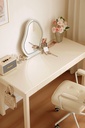 Odelia White Solid Wood Study Desk 