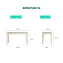 Odelia White Solid Wood Study Desk 