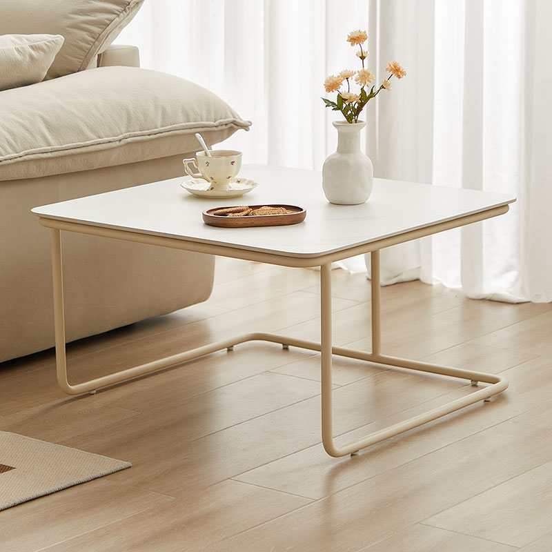 Omni Cream Sintered Stone Side Table