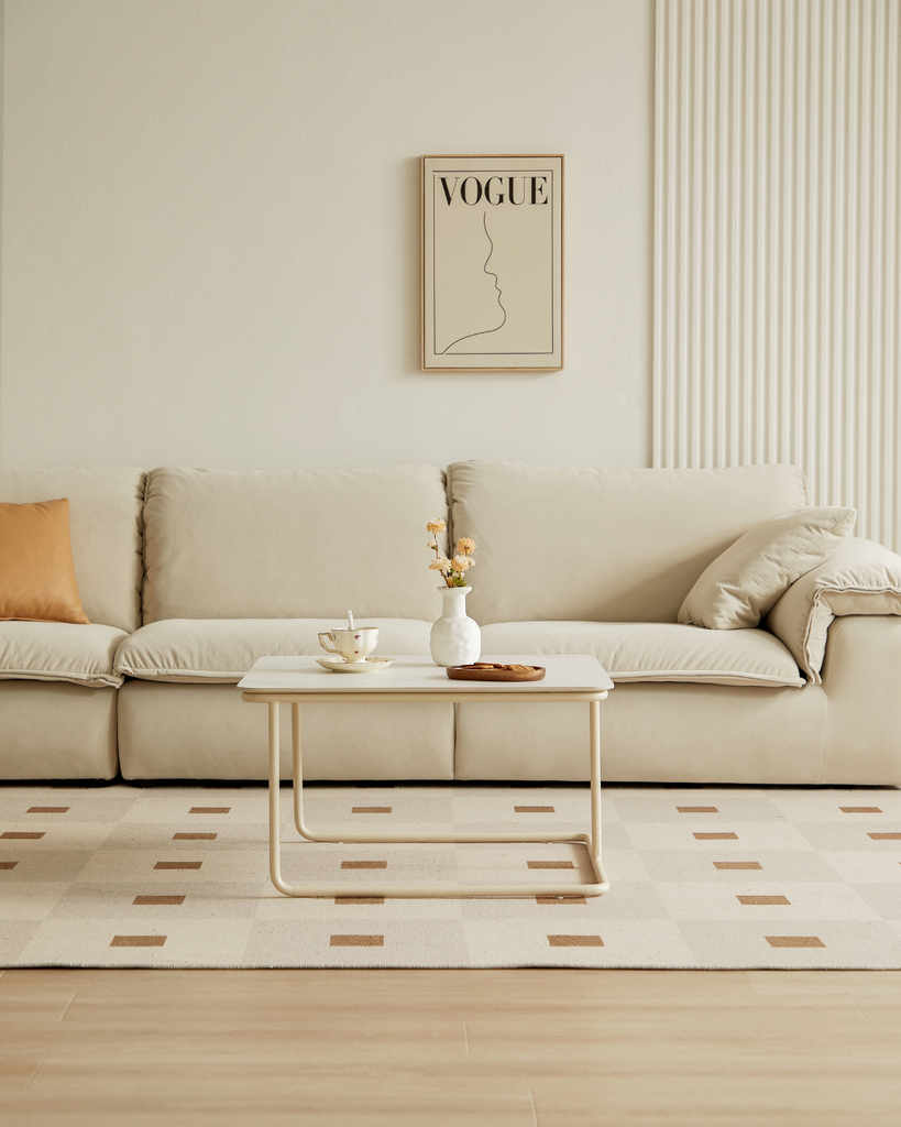 Omni Cream Sintered Stone Side Table