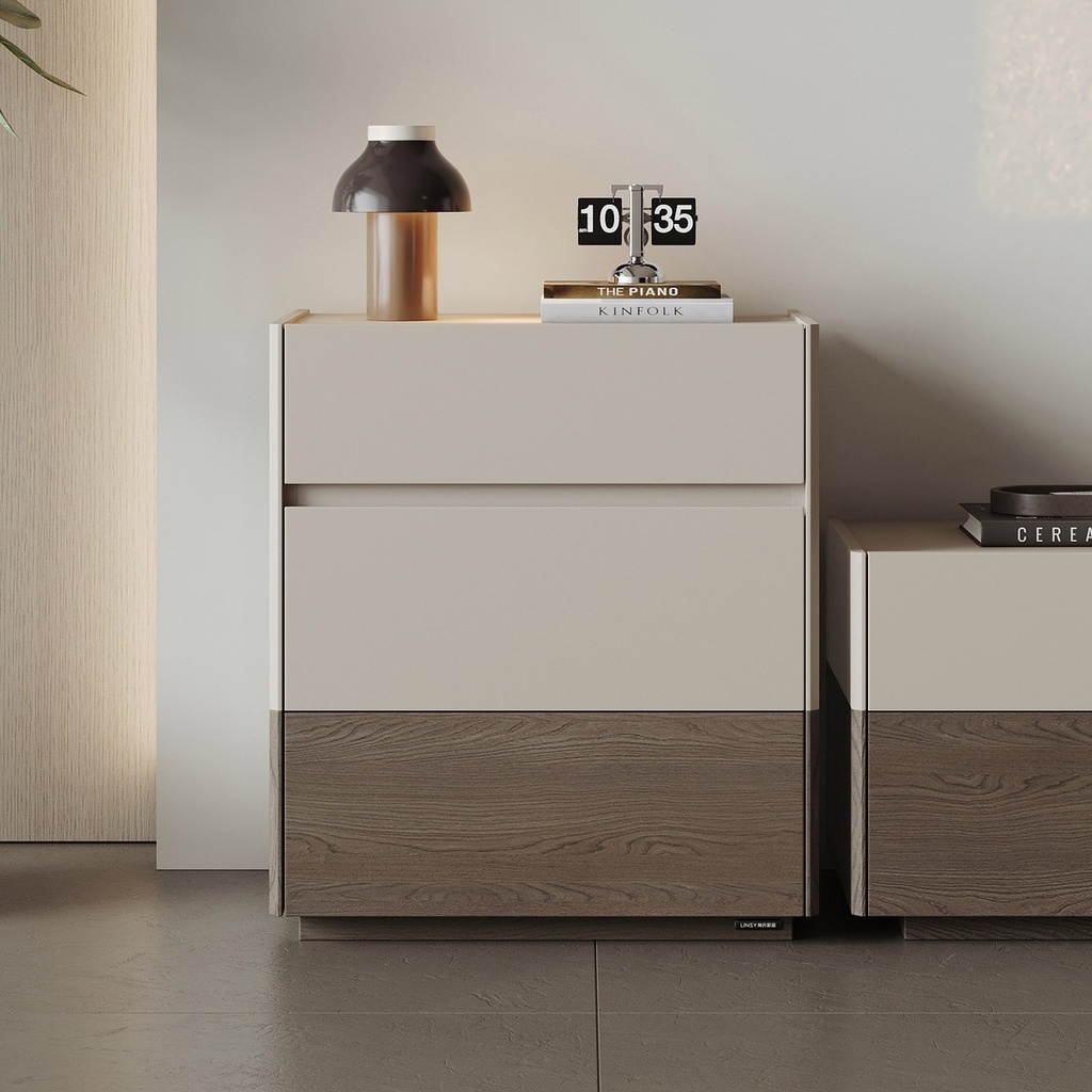Quintin Wood 3-Drawer Side Cabinet 