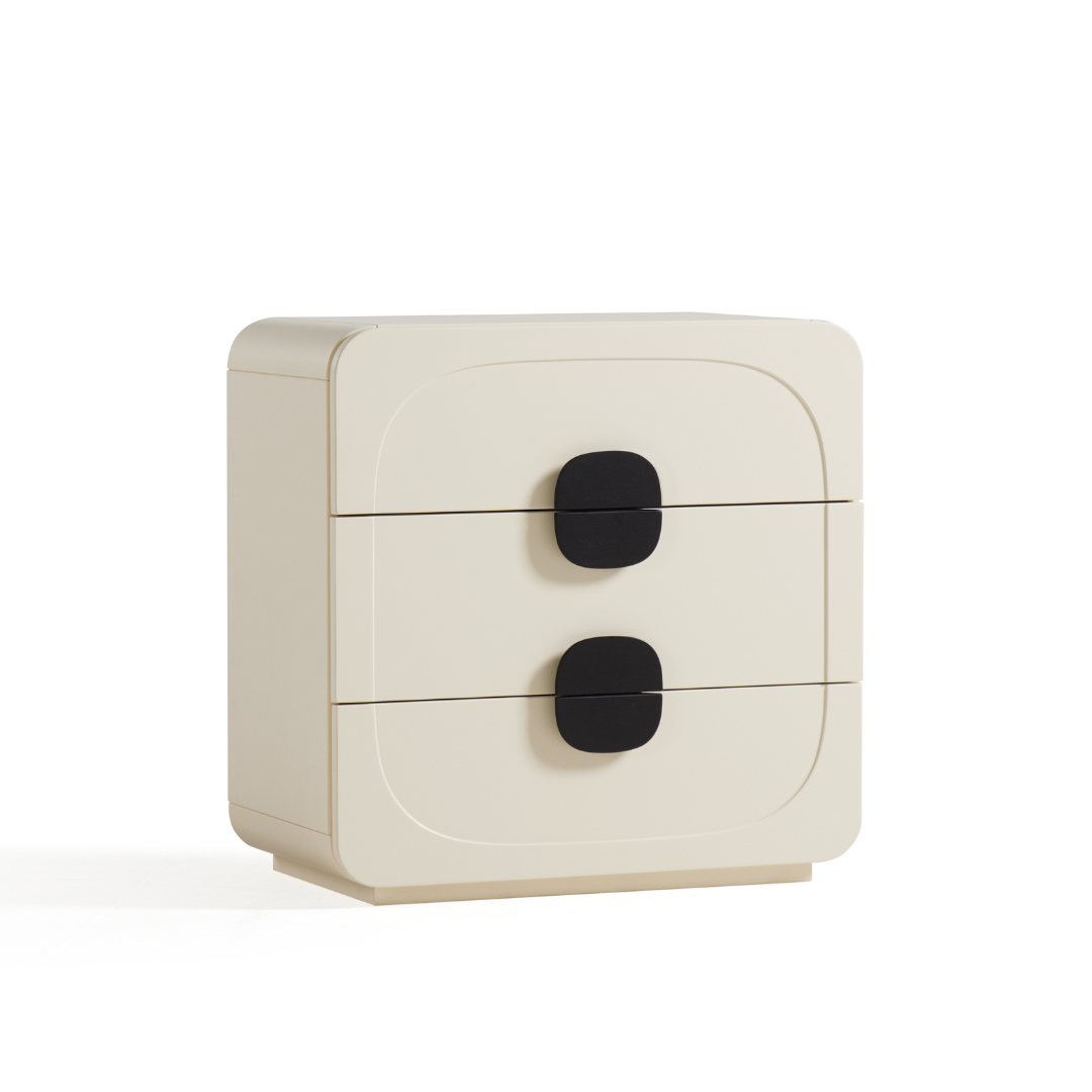 Norelie Cream Melamine Side Cabinet 