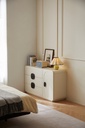 Norelie Cream Melamine Side Cabinet 
