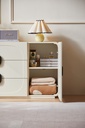 Norelie Cream Melamine Side Cabinet 