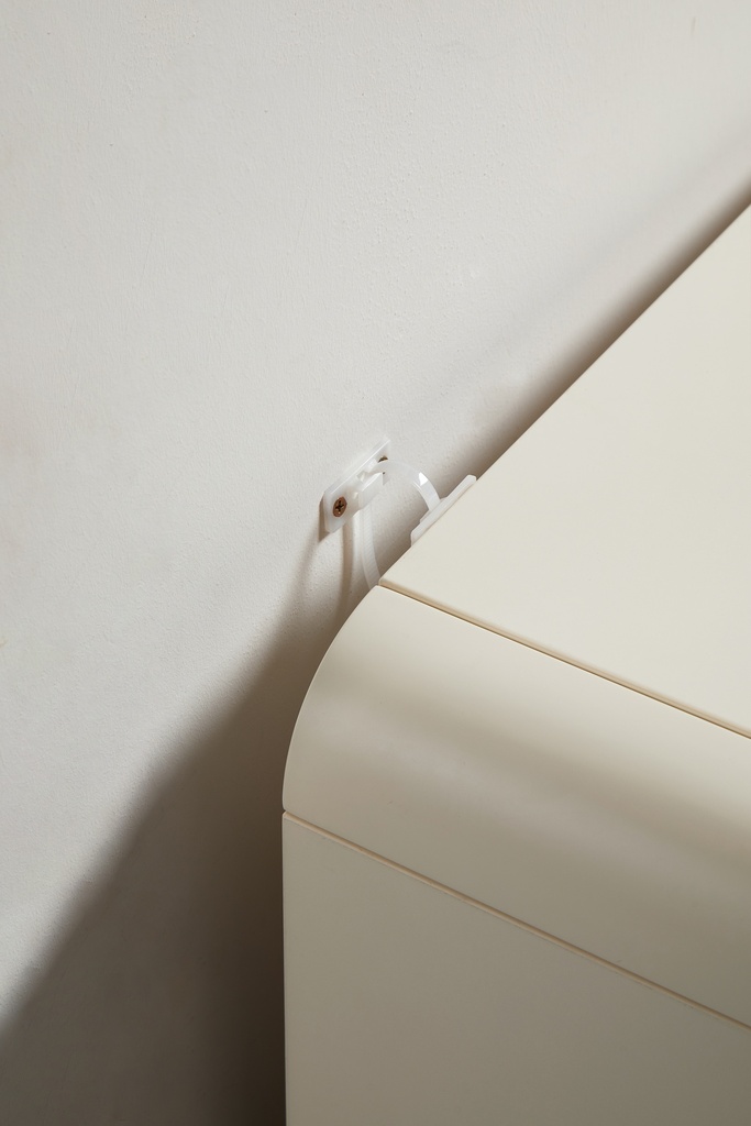 Norelie Cream Melamine Side Cabinet 