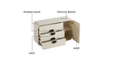 Norelie Cream Melamine Side Cabinet 