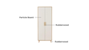 Mignon White Melamine Wardrobe Cabinet 