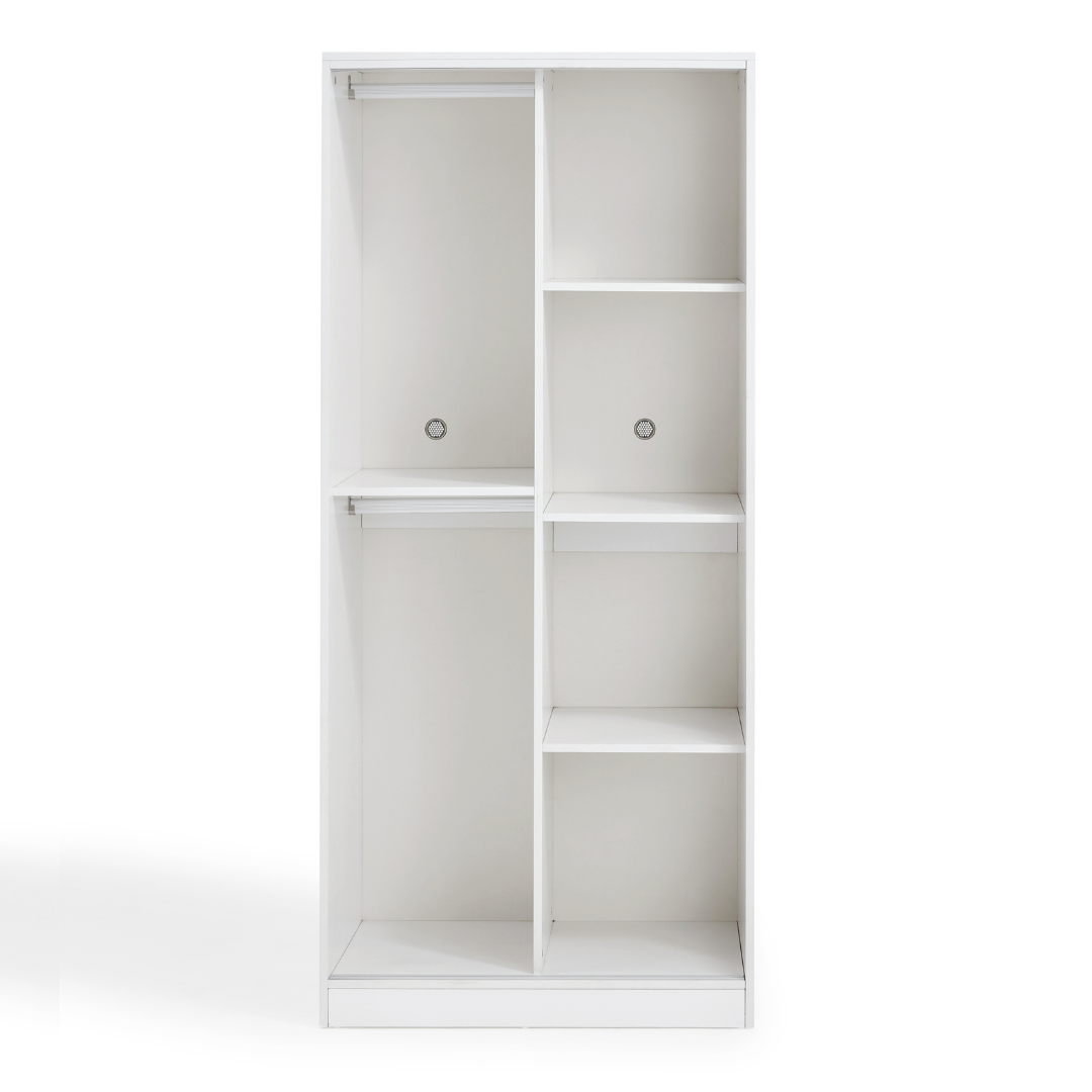 Marix White Melamine Wardrobe Cabinet 