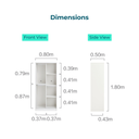 Marix White Melamine Wardrobe Cabinet 