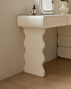 Maisie White Dressing Table with Makeup Mirror