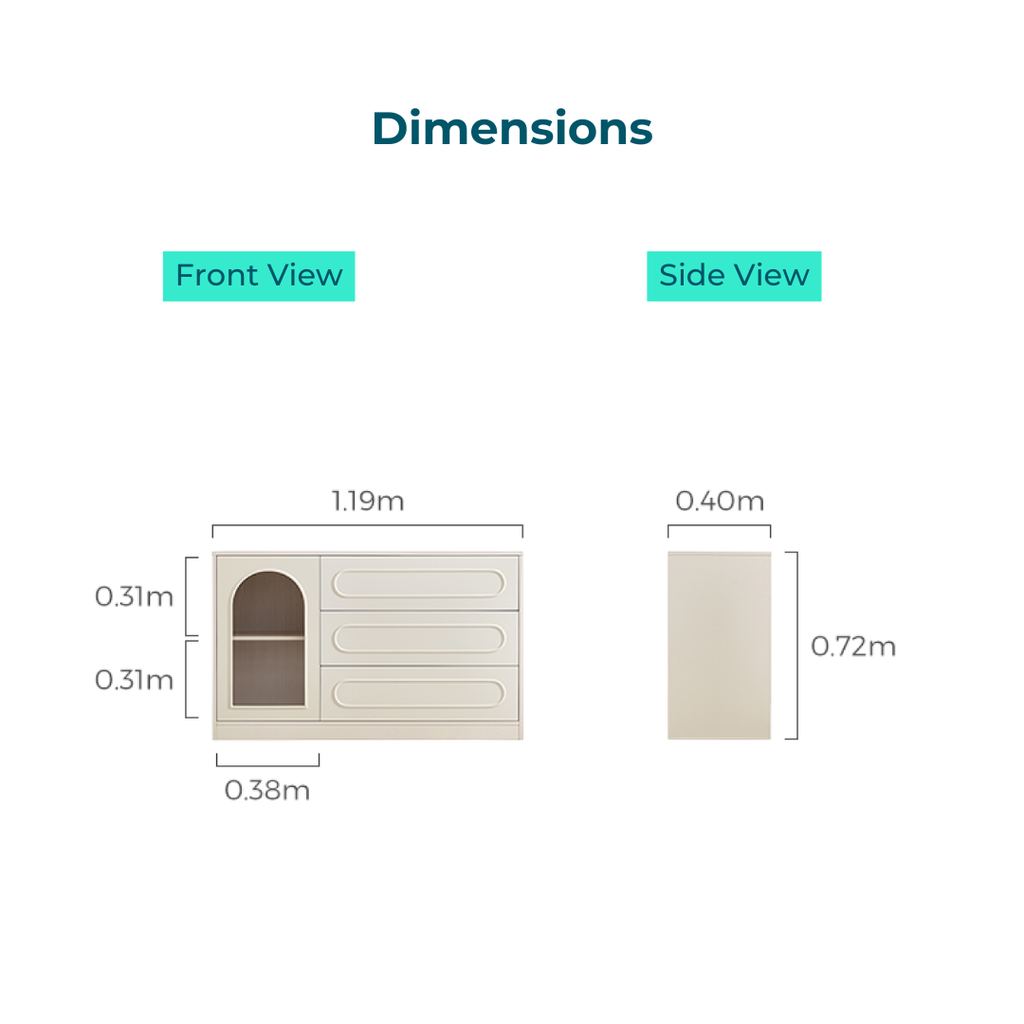 Norton White Chest of Drawer 