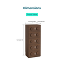 Milan Walnut 5-Drawer Cabinet 