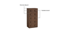 Milan Walnut 5-Drawer Cabinet 