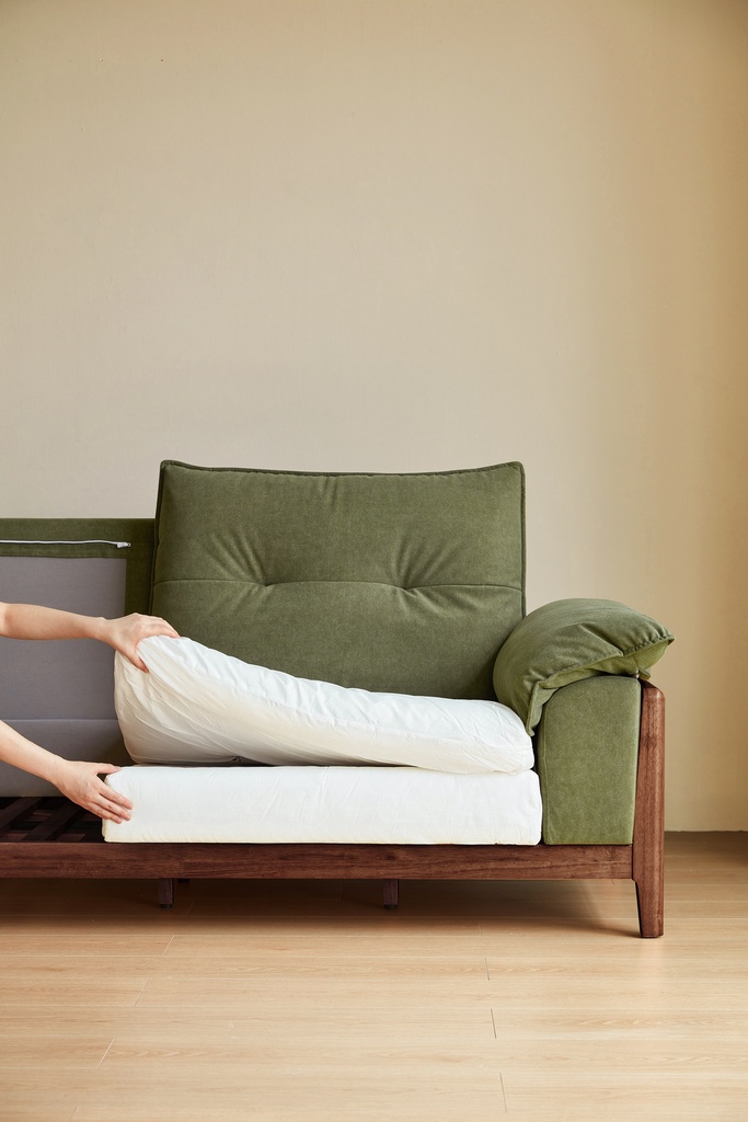 Anya Walnut Solid Wood Sofa