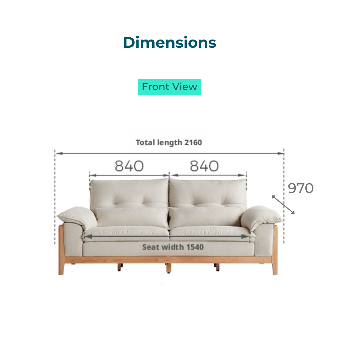 Anya Walnut Solid Wood Sofa